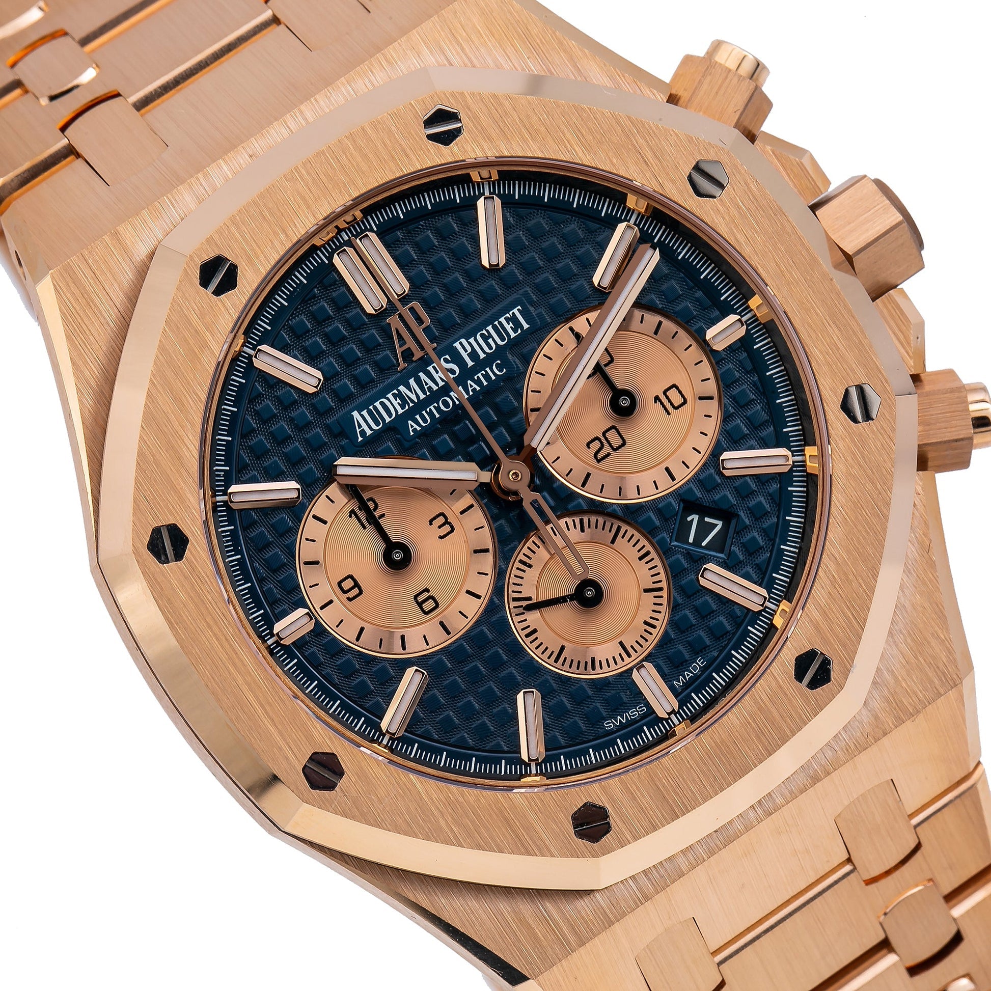 Audemars Piguet Royal Oak Chronograph Rose Gold Blue Dial 41mm 26331OR