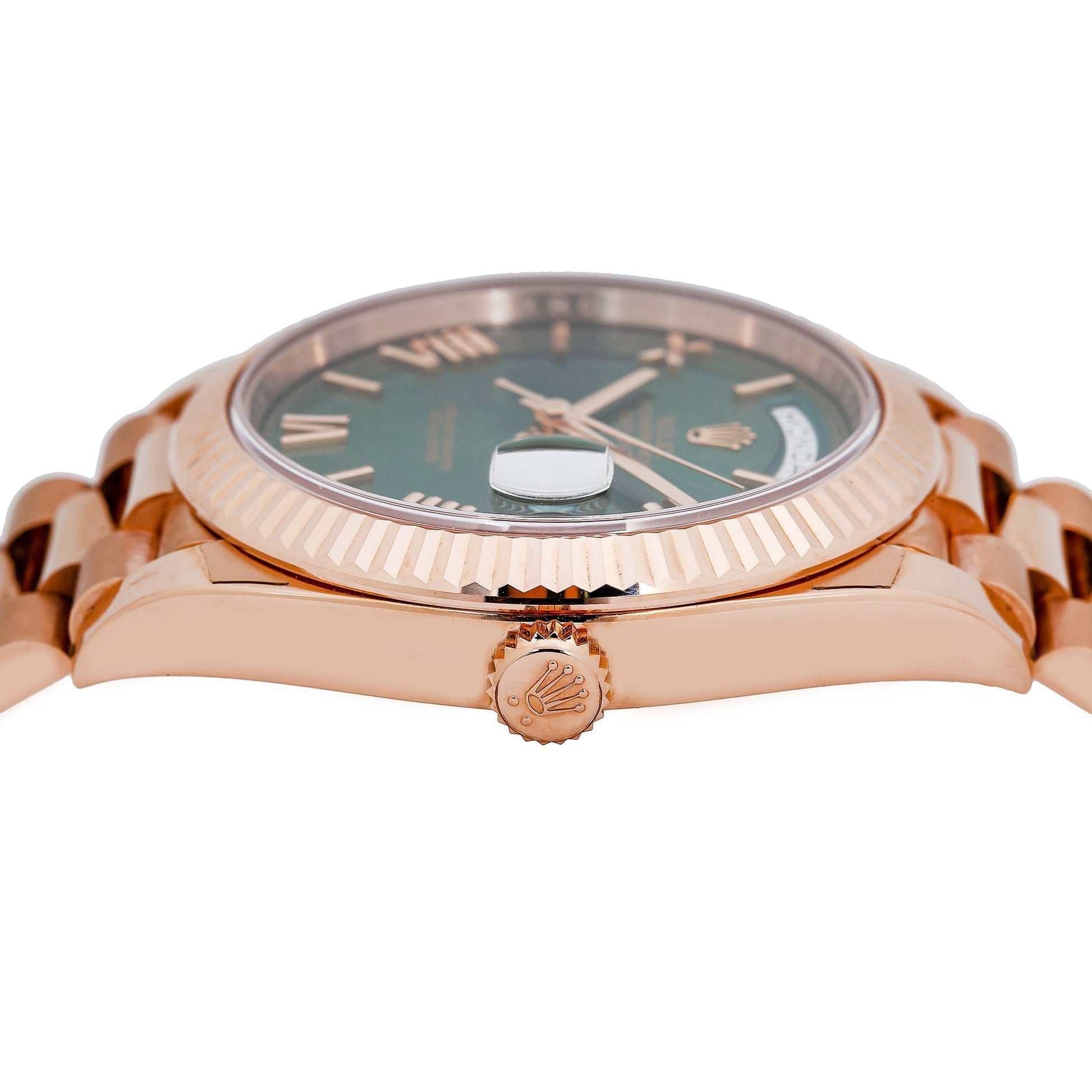 Rolex Day Date 40 Rose Gold Olive 228235