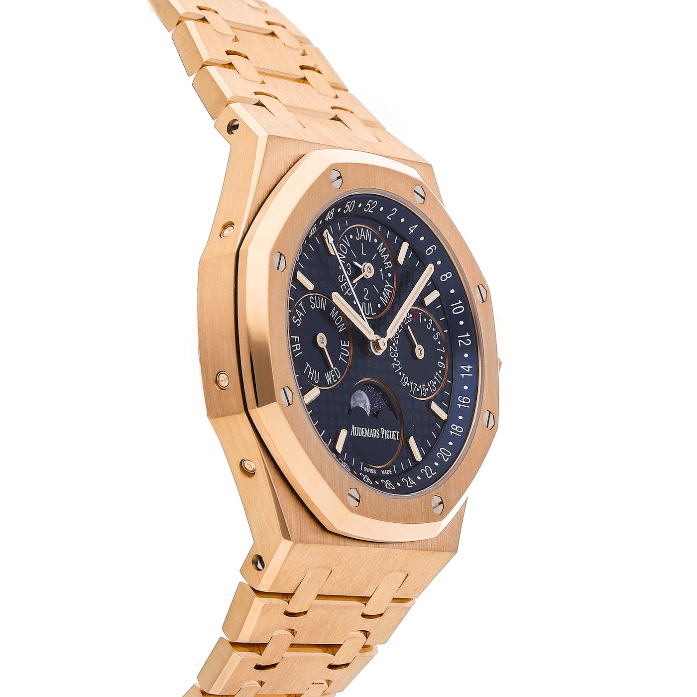 Audemars Piguet Royal Oak Perpetual Calendar 41mm Rose Gold Blue Dial 26574OR