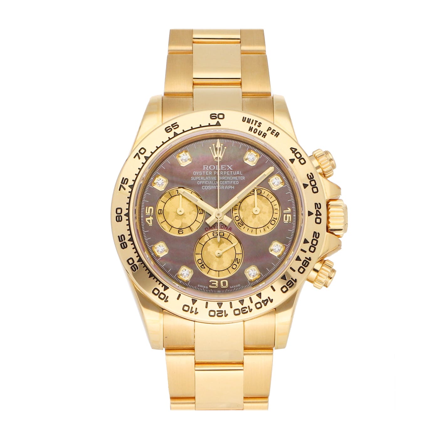 Rolex Daytona Yellow Gold Tahitian MOP Diamond 116508