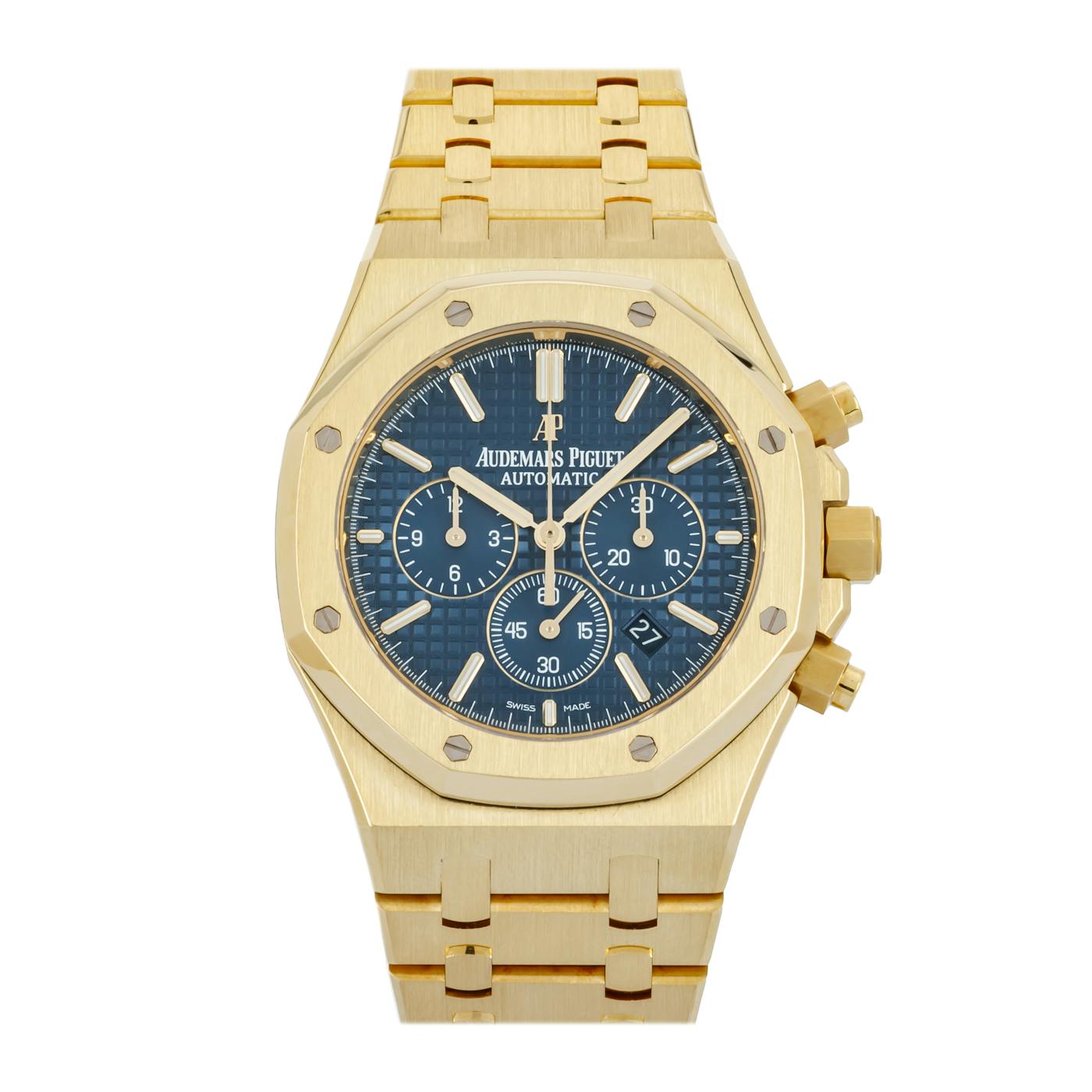 Audemars Piguet Royal Oak Chrono Yellow Gold Blue 26320BA
