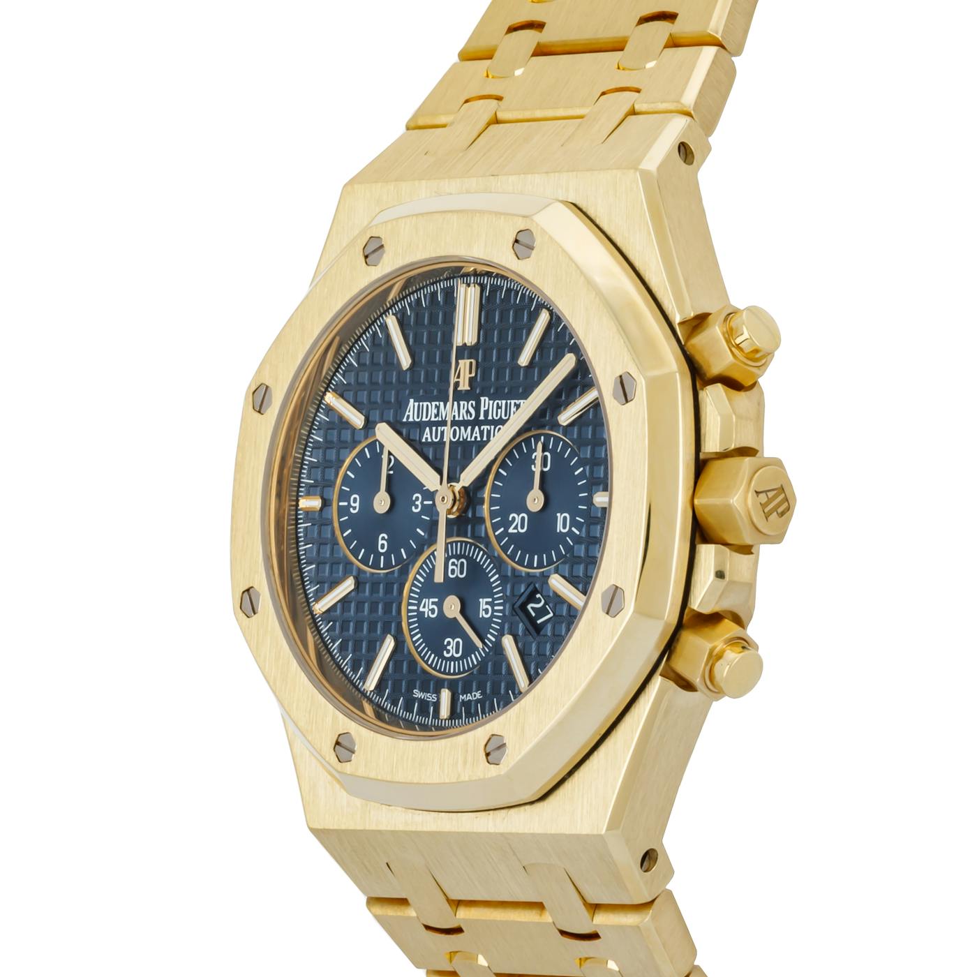 Audemars Piguet Royal Oak Chrono Yellow Gold Blue 26320BA
