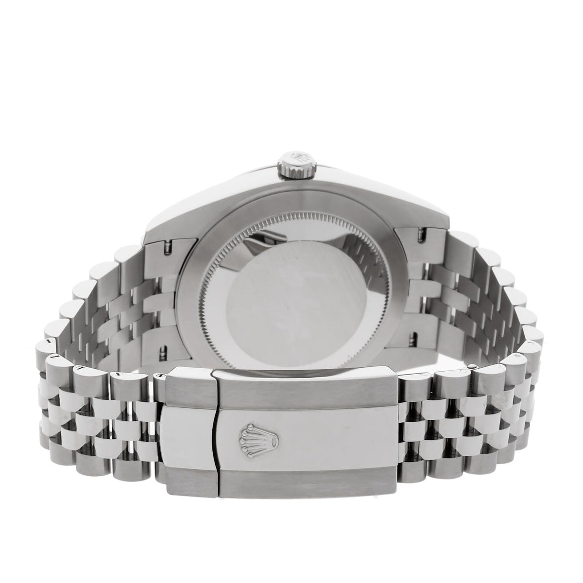 Rolex Datejust 41 Stainless Steel with White Gold Fluted Bezel Blue Index Jubilee 126334 - Clock Concierge