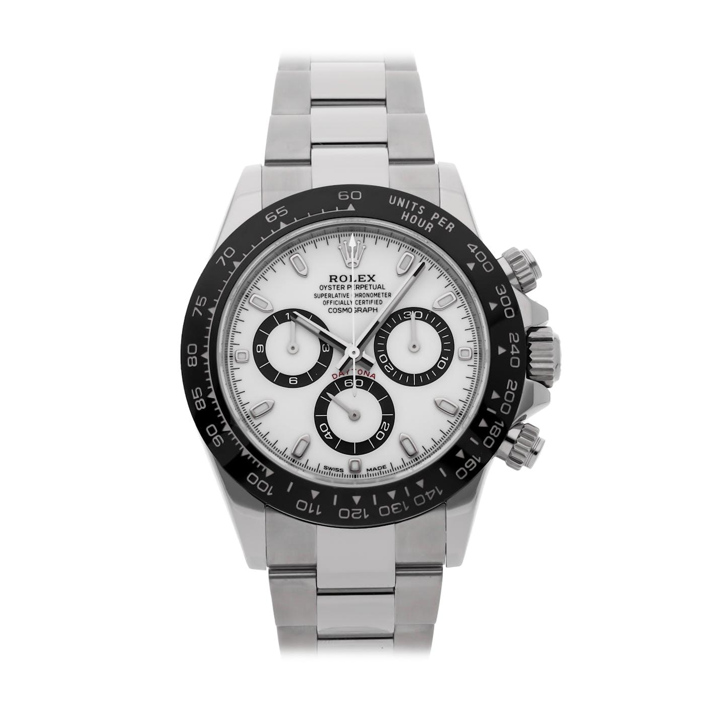 Rolex Daytona Stainless Steel Ceramic White "Panda" 116500LN - Clock Concierge
