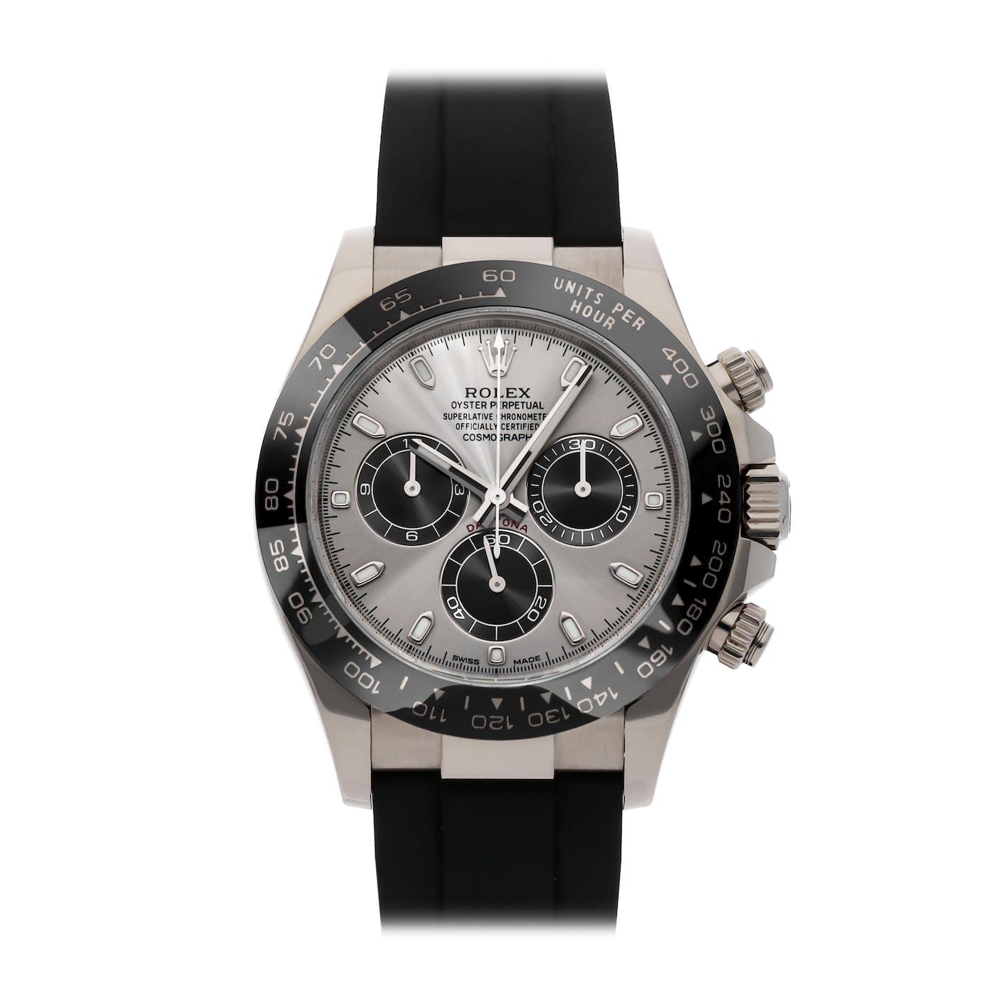 Rolex Daytona White Gold Oysterflex Ceramic Bezel 116519LN - Clock Concierge