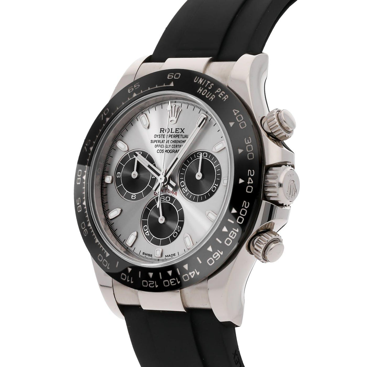 Rolex Daytona White Gold Oysterflex Ceramic Bezel 116519LN - Clock Concierge
