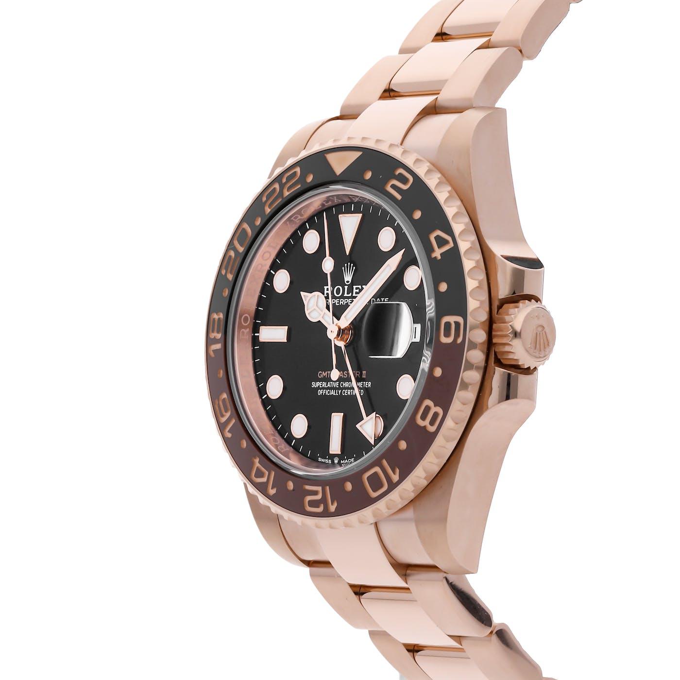 Rolex Root Beer GMT | Rolex GMT Master ii Root Beer | Rolex Root Beer GMT Rose Gold 126715CHNR - Clock Concierge