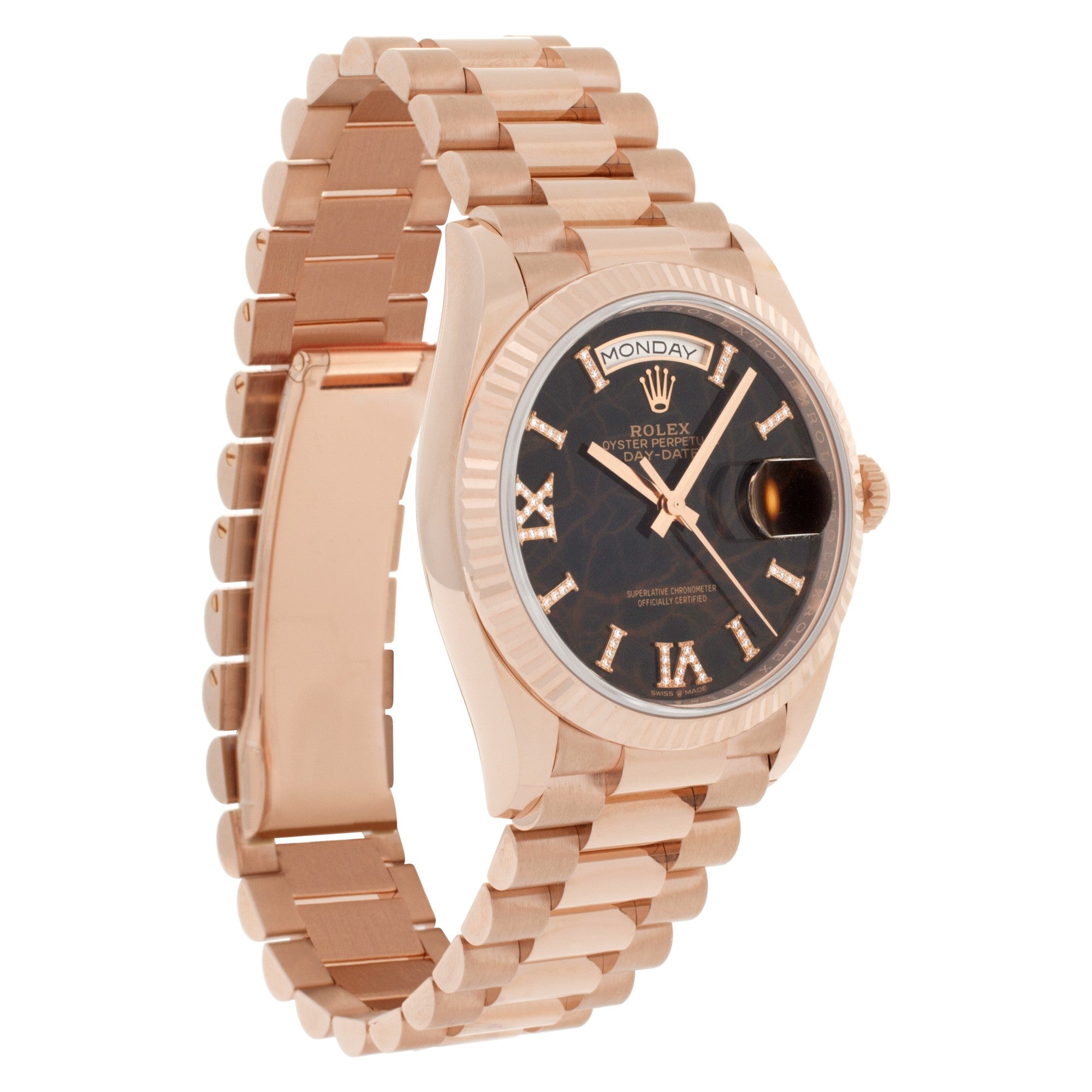 Rolex Day Date 36 Rose Gold Eisenkiesel 128235