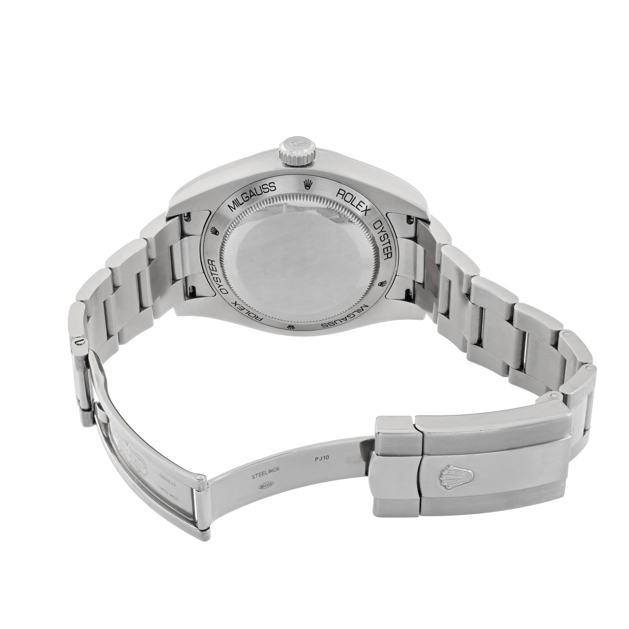 Rolex Milgauss Stainless Steel Black Dial Green Crystal 116400