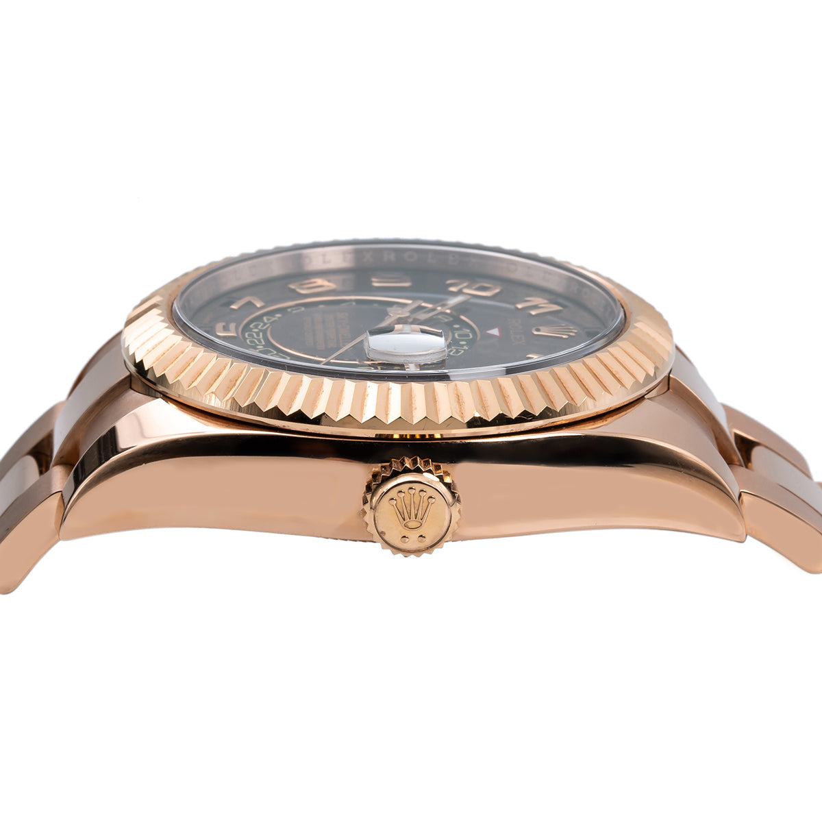 Rolex Skydweller Rose Gold Chocolate Arabic Dial 326935