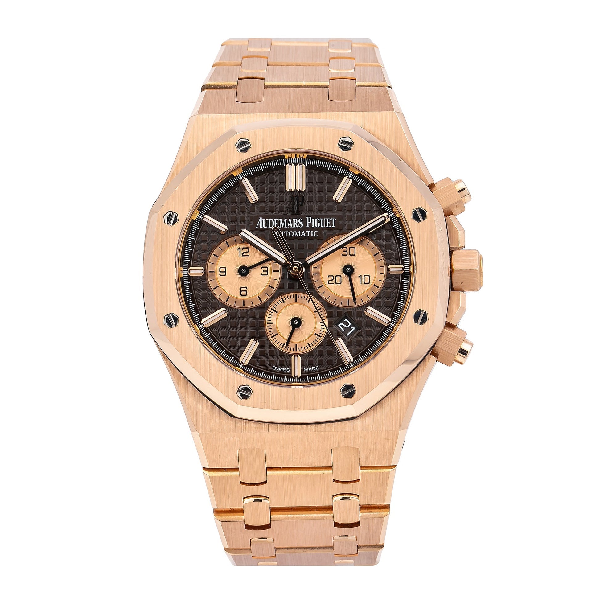 Audemars Piguet Royal Oak Chronograph Rose Gold Chocolate Dial 41mm 26331OR