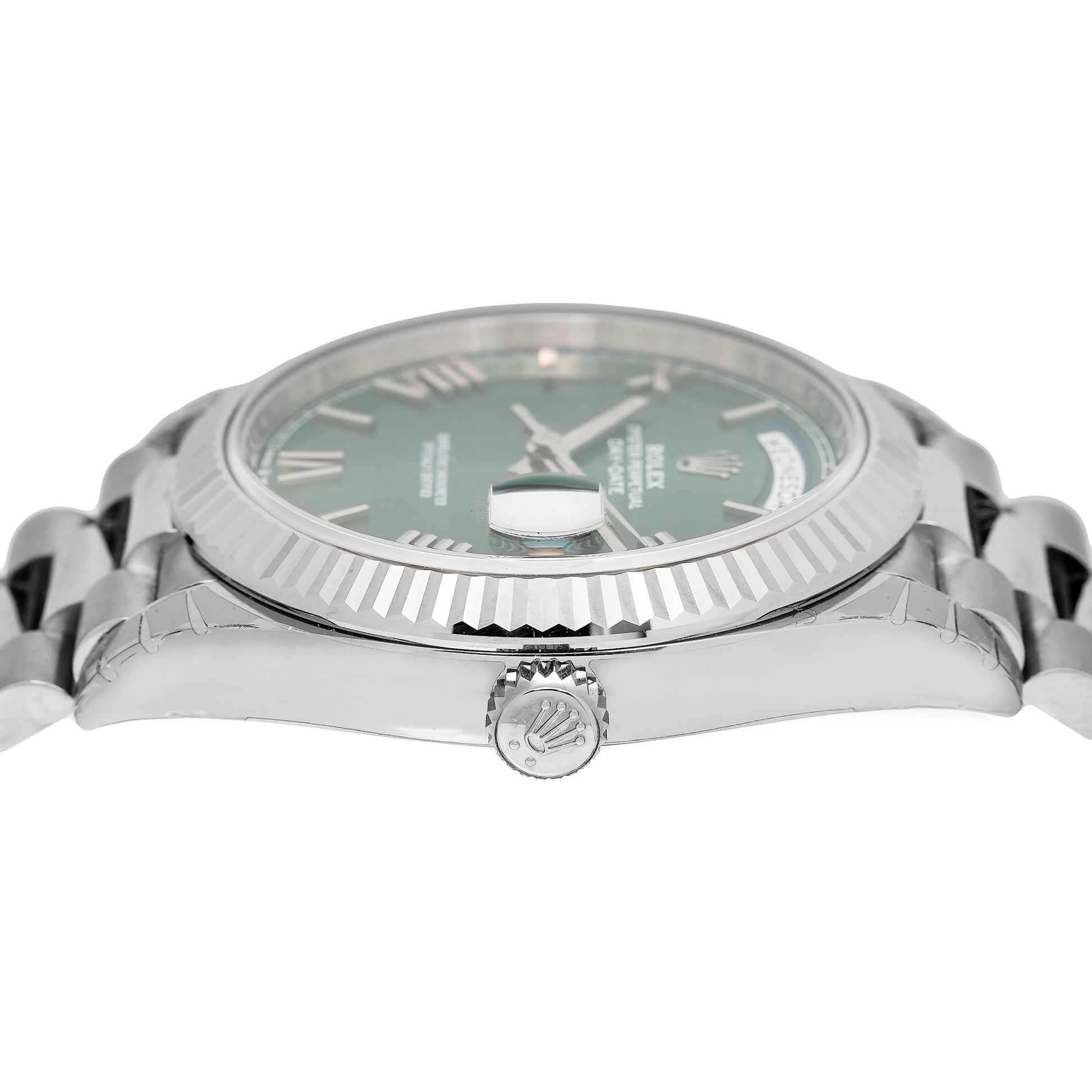 Rolex Day Date 40 White Gold Olive Dial 228239