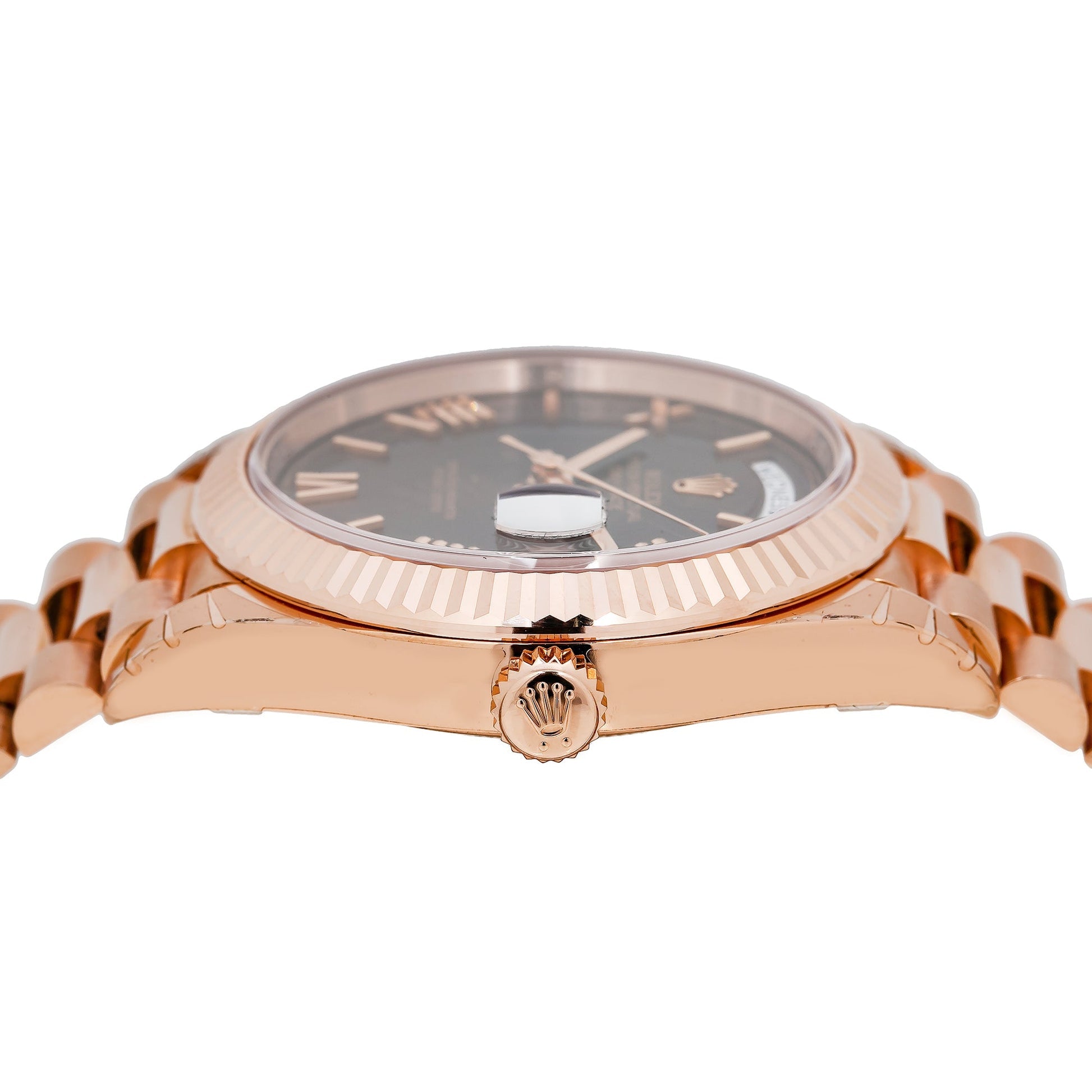 Rolex Day Date 40 Rose Gold Chocolate Roman 228235
