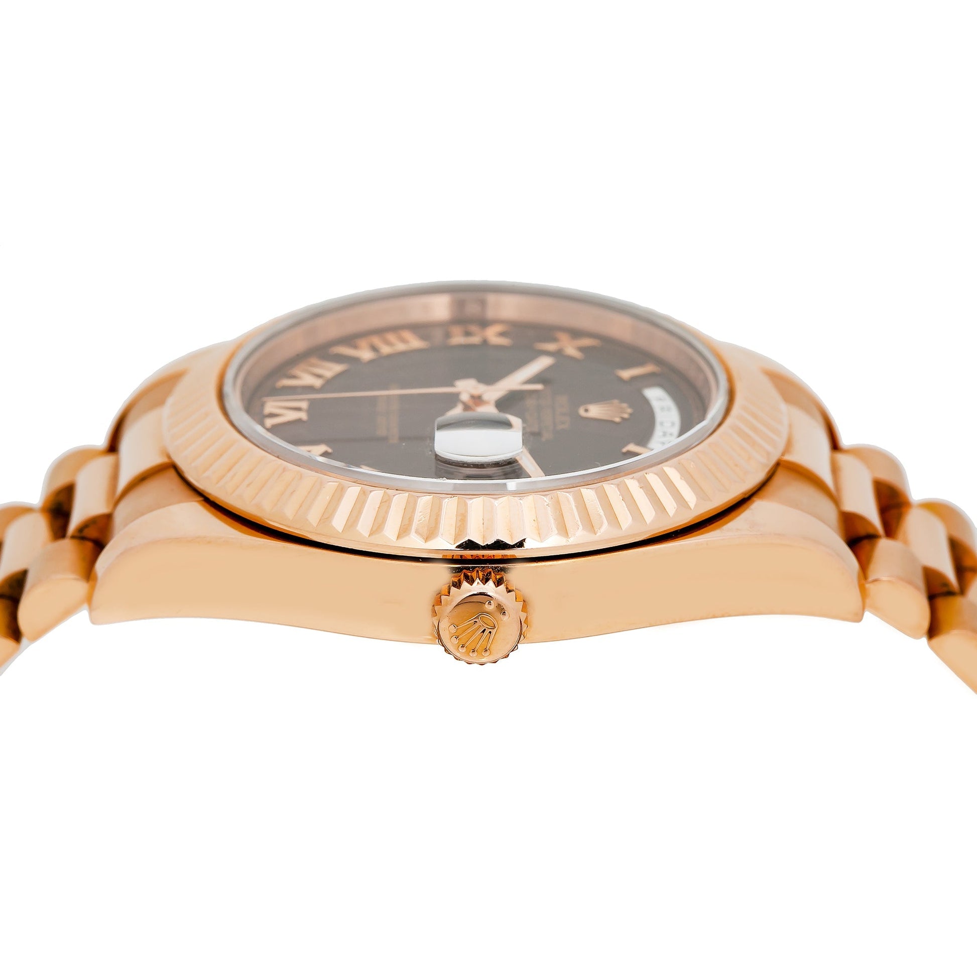 Rolex Day Date 2 41mm Rose Gold Chocolate Roman 218235