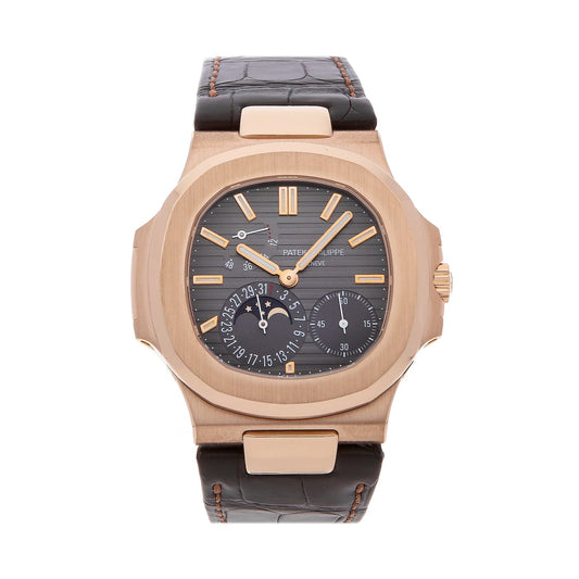 Patek Philippe Nautilus Rose Gold on Leather Strap 5712R