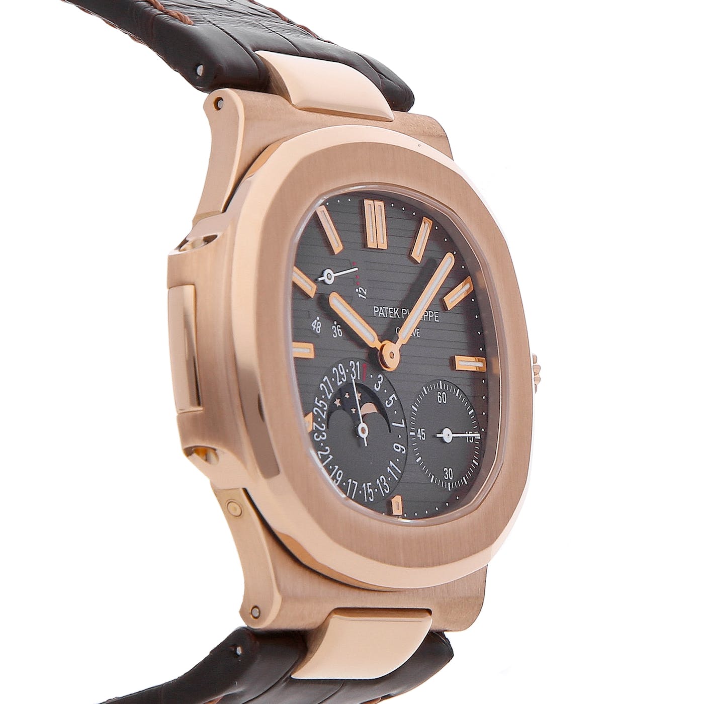 Patek Philippe Nautilus Rose Gold on Leather Strap 5712R