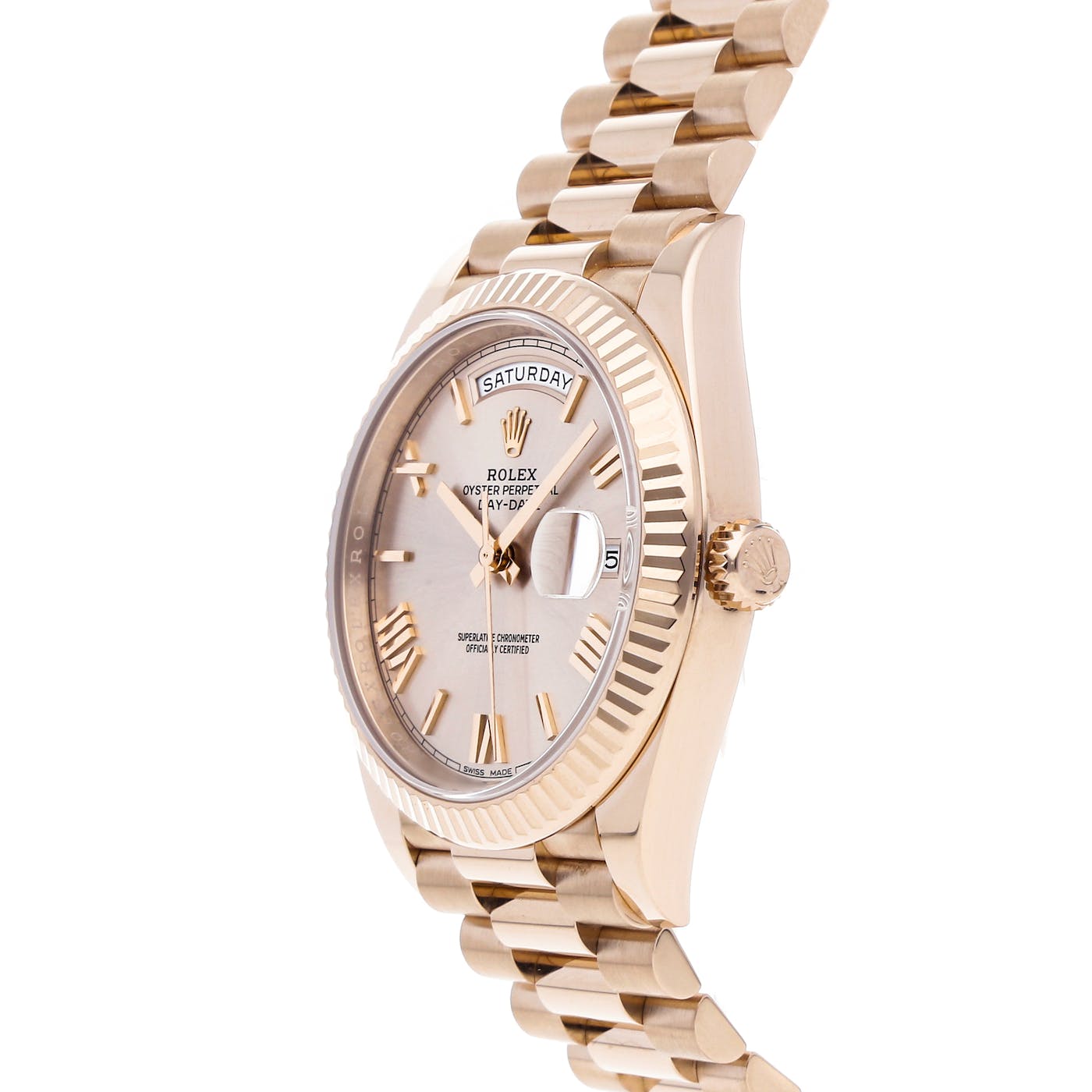 Rolex Day Date 40 Rose Gold Sundust Roman 228235