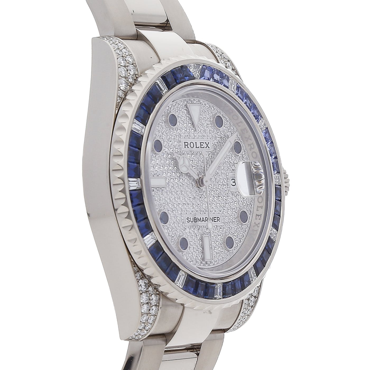 Rolex Submariner White Gold Factory Diamonds and Sapphire Diamond Dial 116659SABR