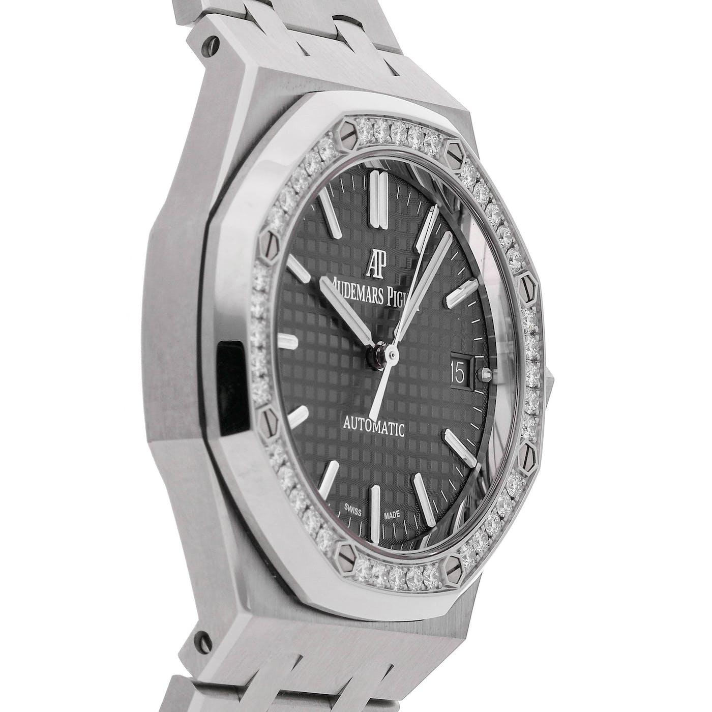 Audemars Piguet Royal Oak Stainless Steel with Factory Diamond Bezel 15451ST