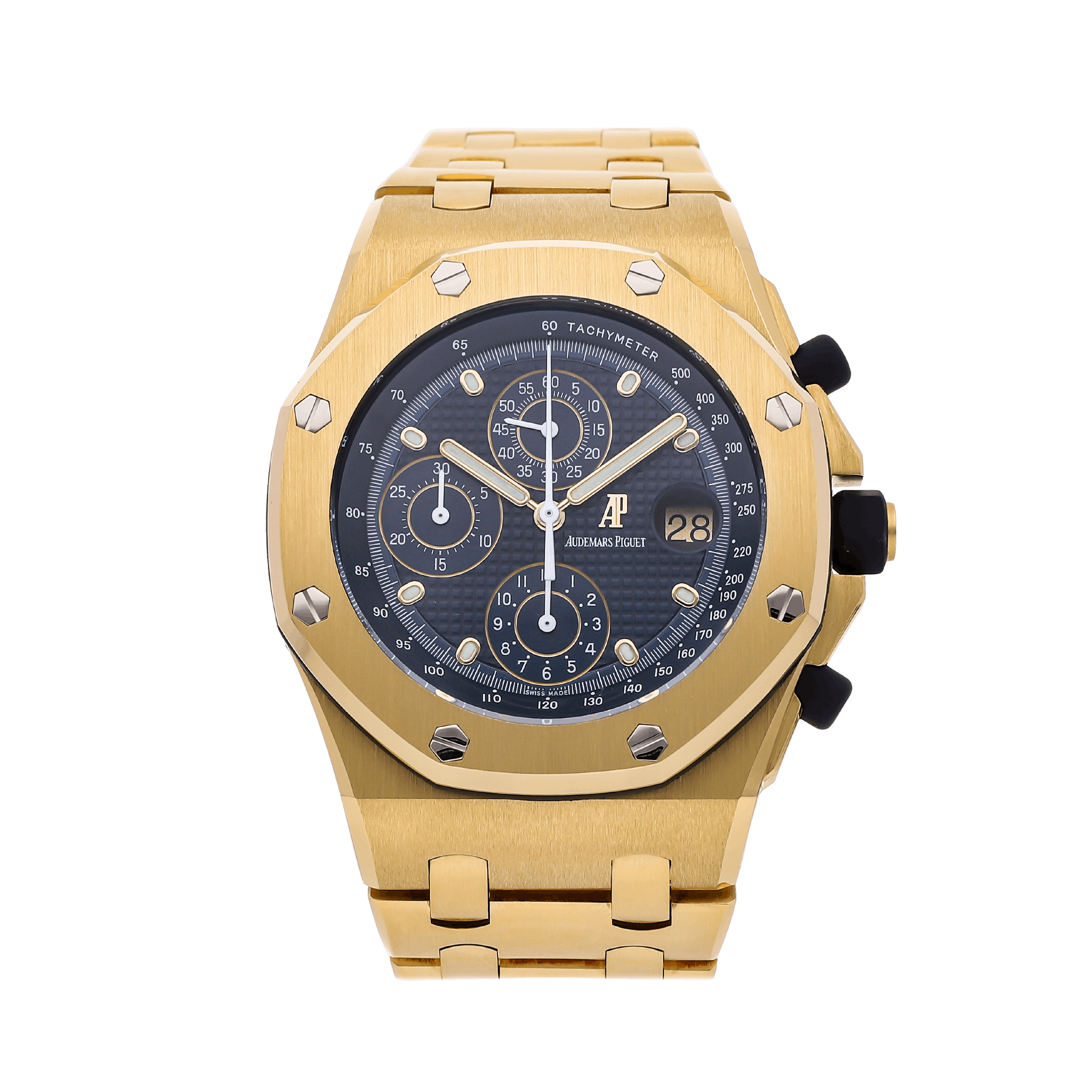 Audemars Piguet Royal Oak Offshore Yellow Gold Blue Dial 25721BA 42mm