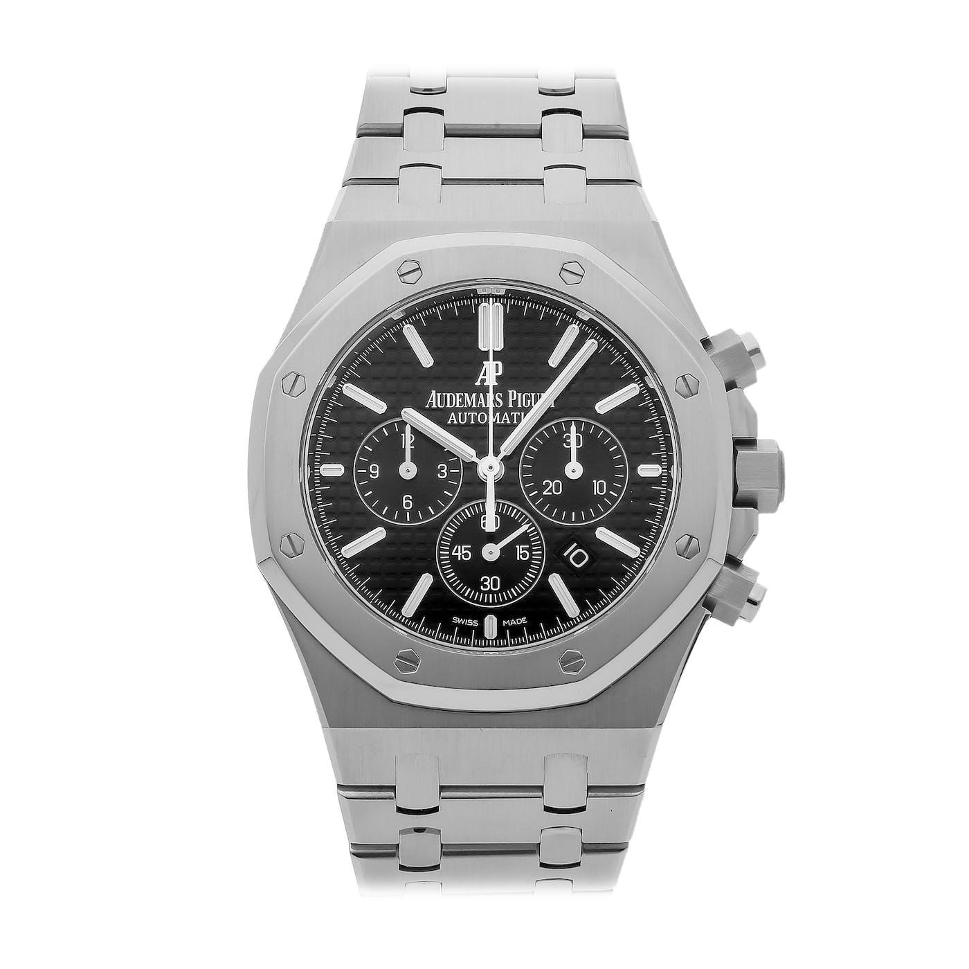 Audemars Piguet Royal Oak Chronograph Stainless Steel Black 26320ST - Clock Concierge