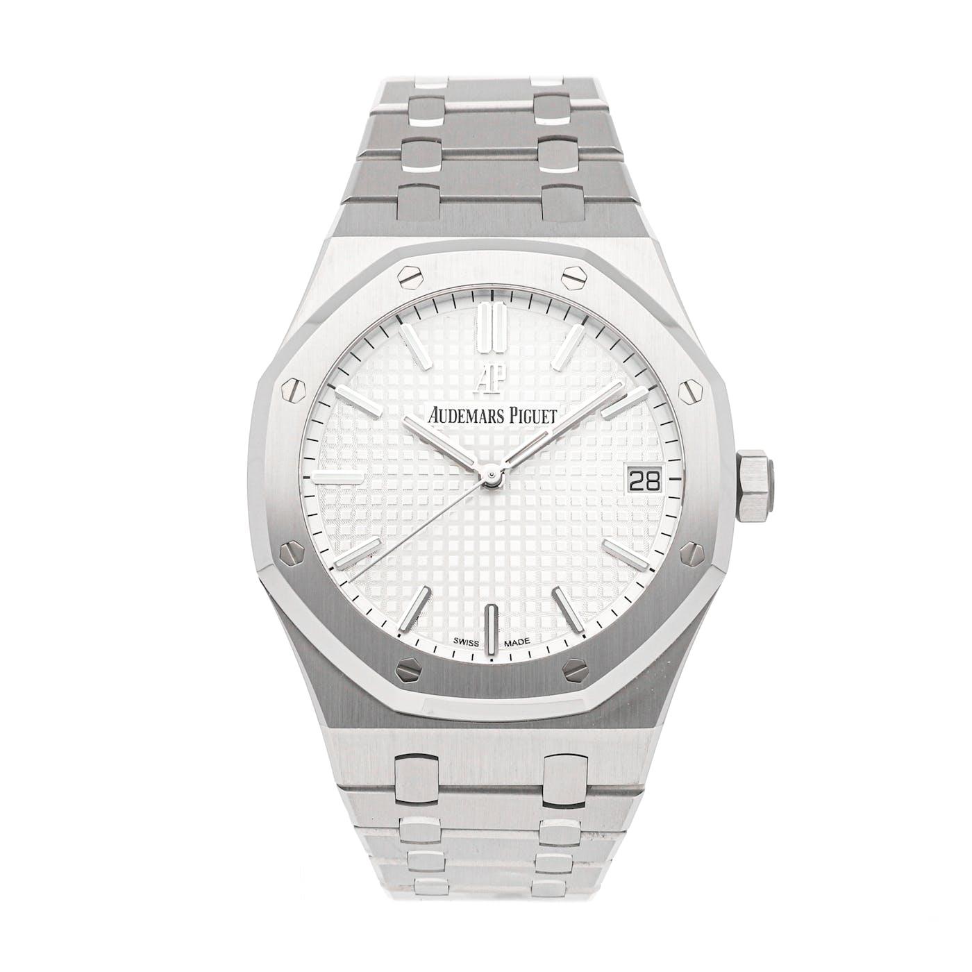 Audemars Piguet Royal Oak Stainless Steel White 15500ST - Clock Concierge