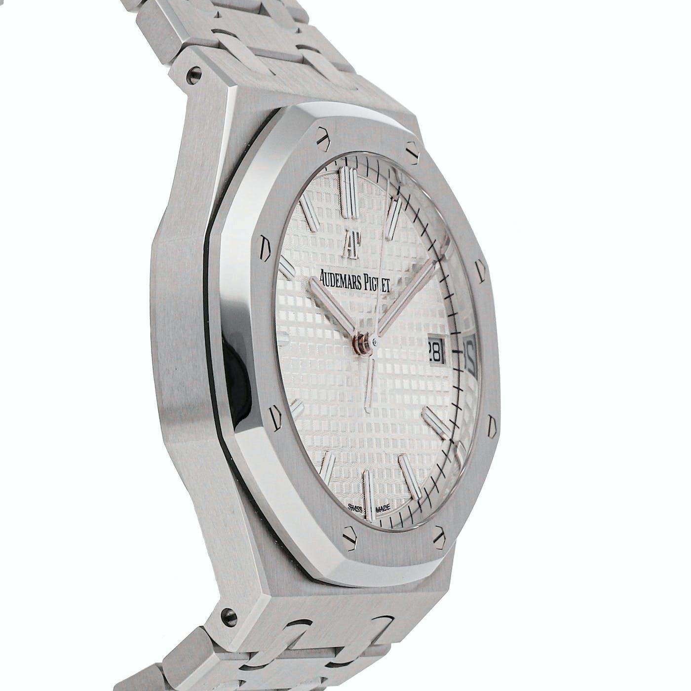 Audemars Piguet Royal Oak Stainless Steel White 15500ST - Clock Concierge