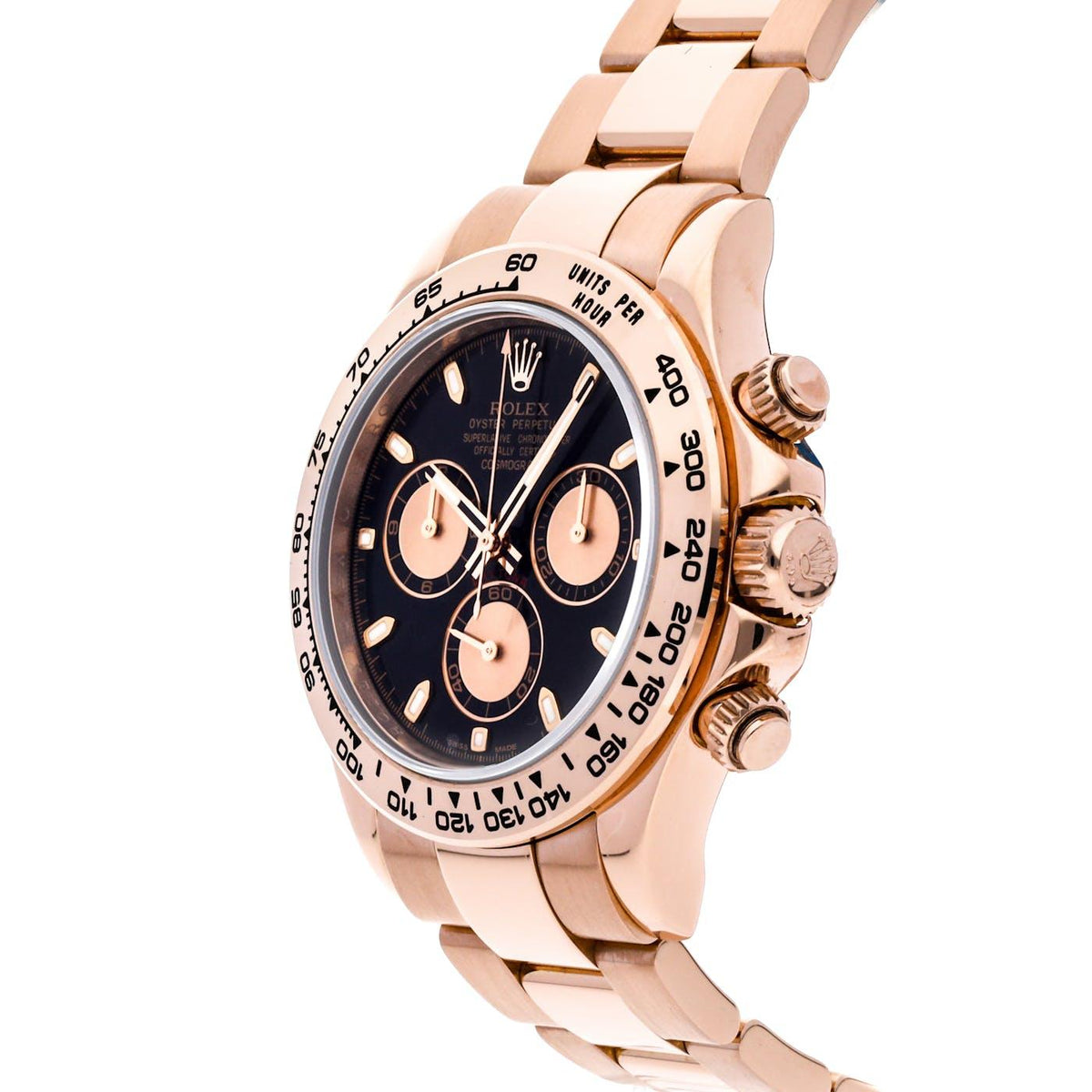 Rolex Daytona Rose Gold 116505 Black - Clock Concierge
