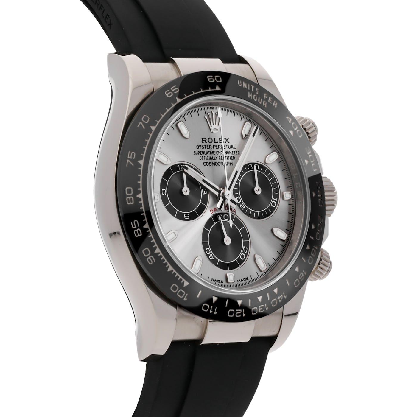 Rolex Daytona White Gold Oysterflex Ceramic Bezel 116519LN - Clock Concierge