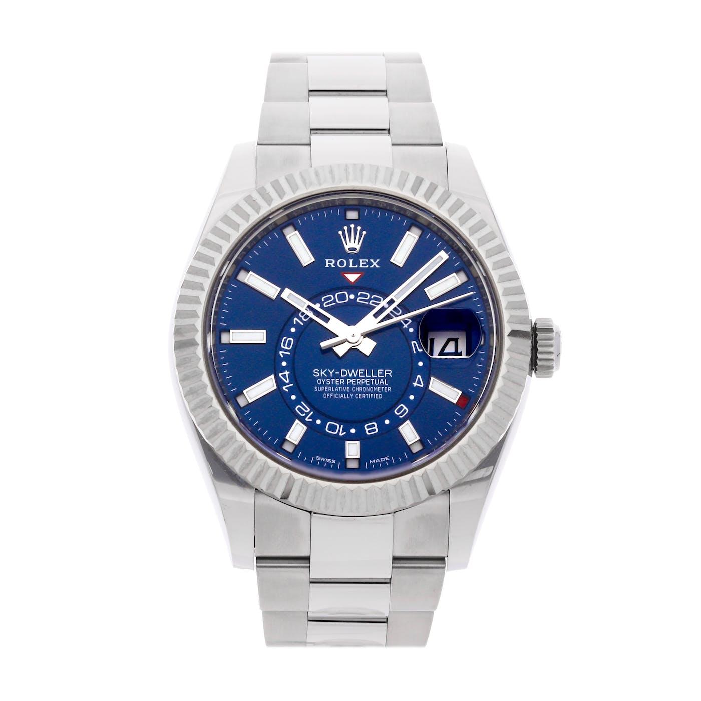 Rolex Sky Dweller Blue Dial 326934 - Clock Concierge