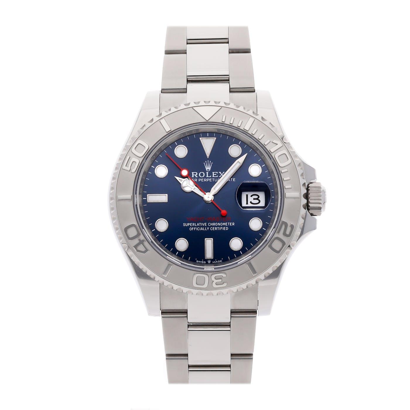 Rolex Yachtmaster Stainless Steel and Platinum Blue 126622 - Clock Concierge