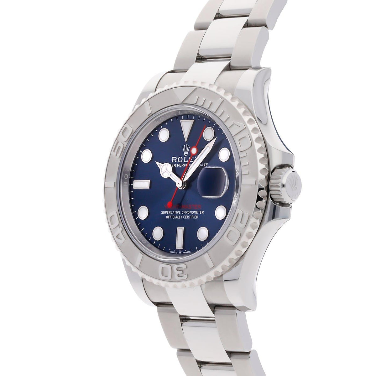 Rolex Yachtmaster Stainless Steel and Platinum Blue 126622 - Clock Concierge