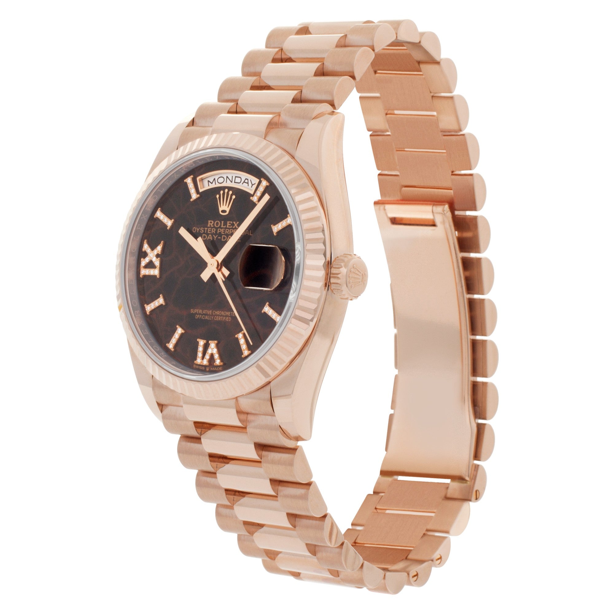 Rolex Day Date 36 Rose Gold Eisenkiesel 128235
