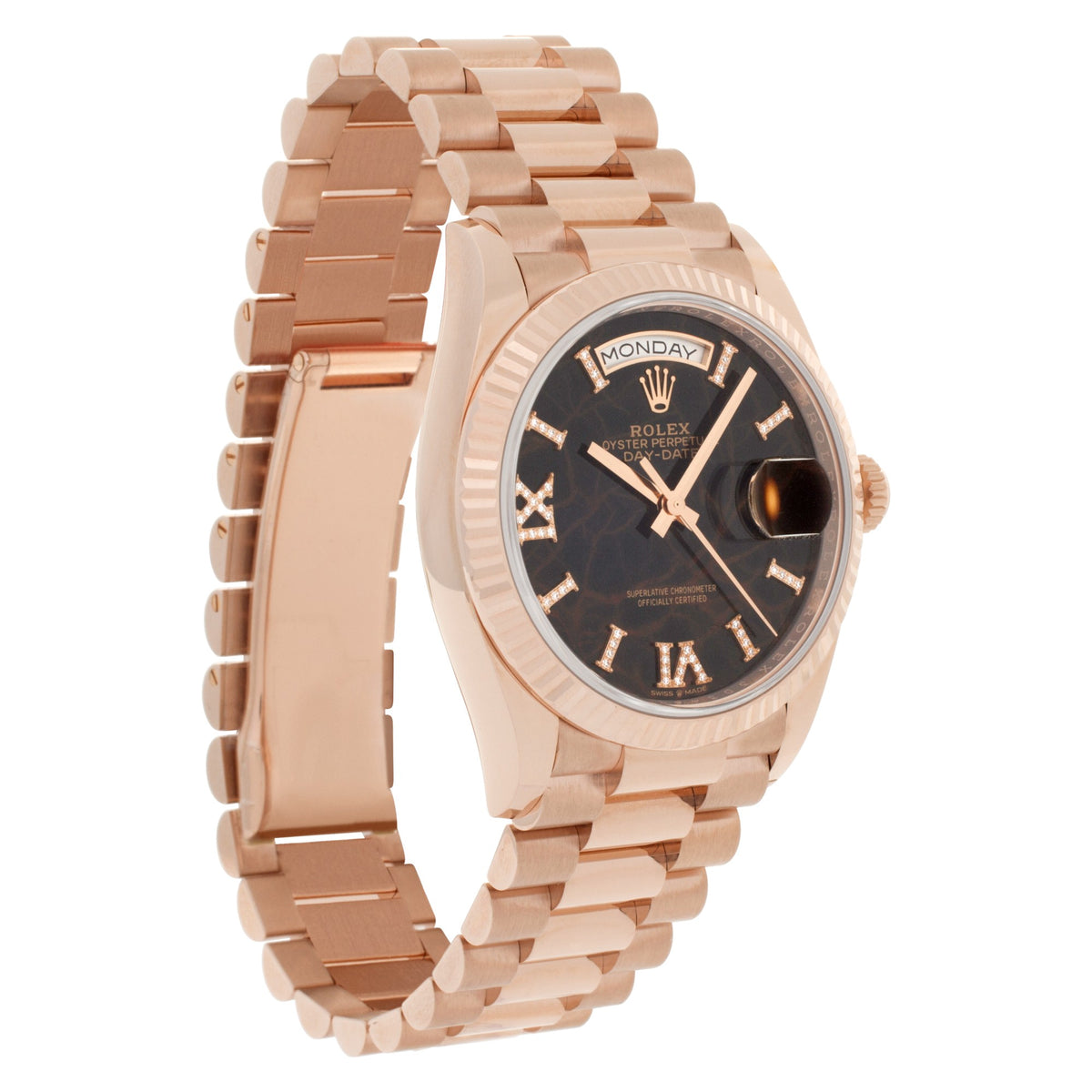 Rolex Day Date 36 Rose Gold Eisenkiesel 128235
